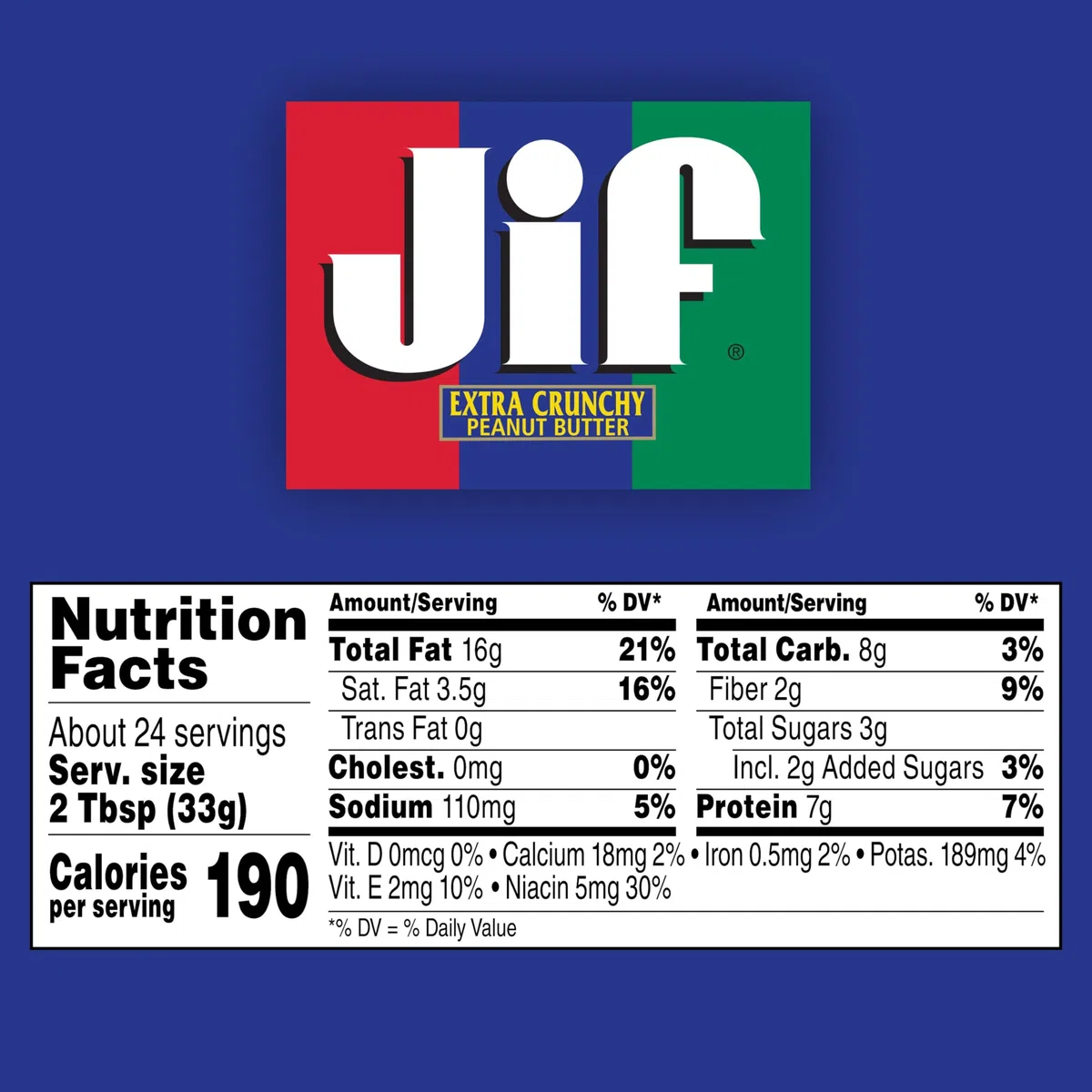 Jif Extra Crunchy Peanut Butter, 830ml (Pack of 5)