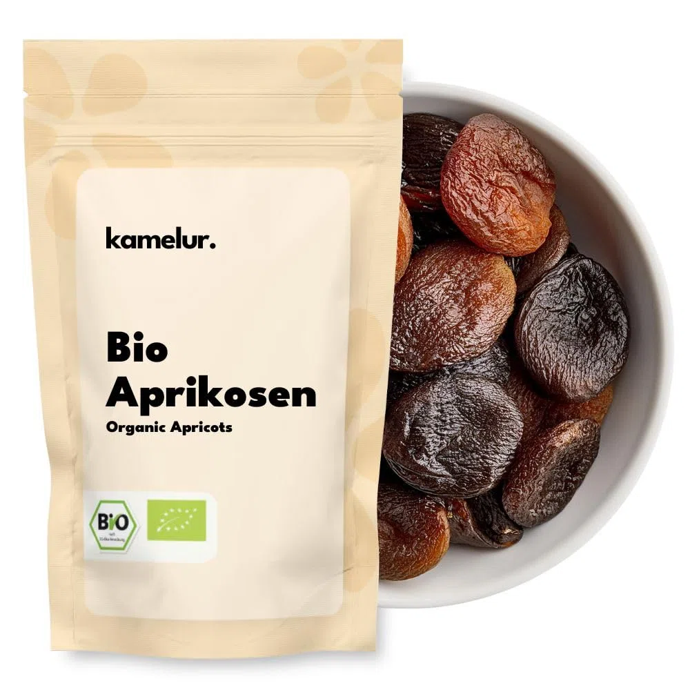 Kamelur Albicocche BIO Non Trattate, Albicocche Secche Non Solforate E Non Zuccherate, Di Una Morbidezza Straordinaria 1 Kg (Confezione Da 1)