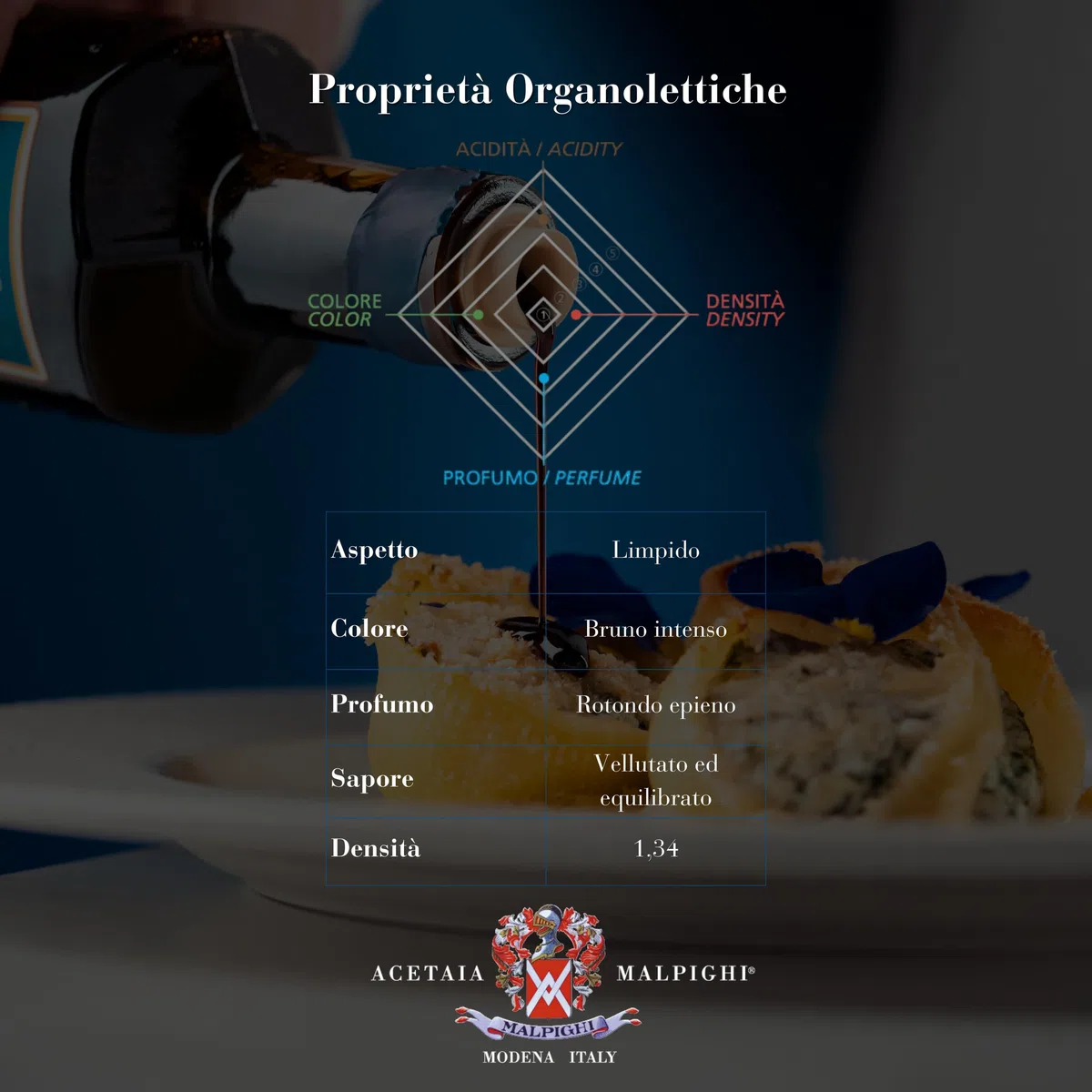 Acetaia Malpighi – Aceto Balsamico di Modena IGP Invecchiato – 250 ml – 100% Naturale Senza Caramello – Da Uve Tardive