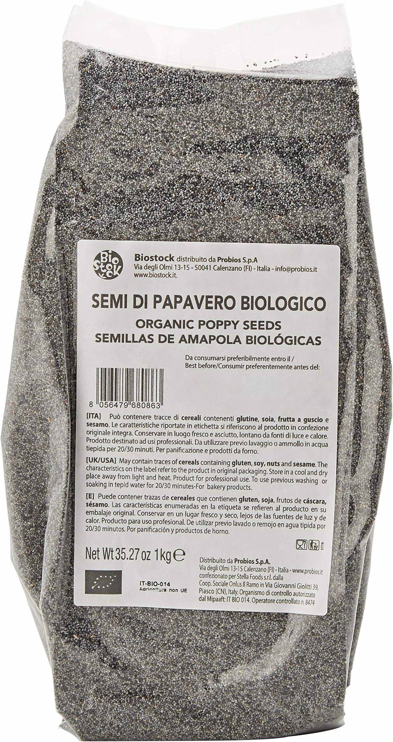 Probios Semi di Papavero Bio - Confezione da 1 kg