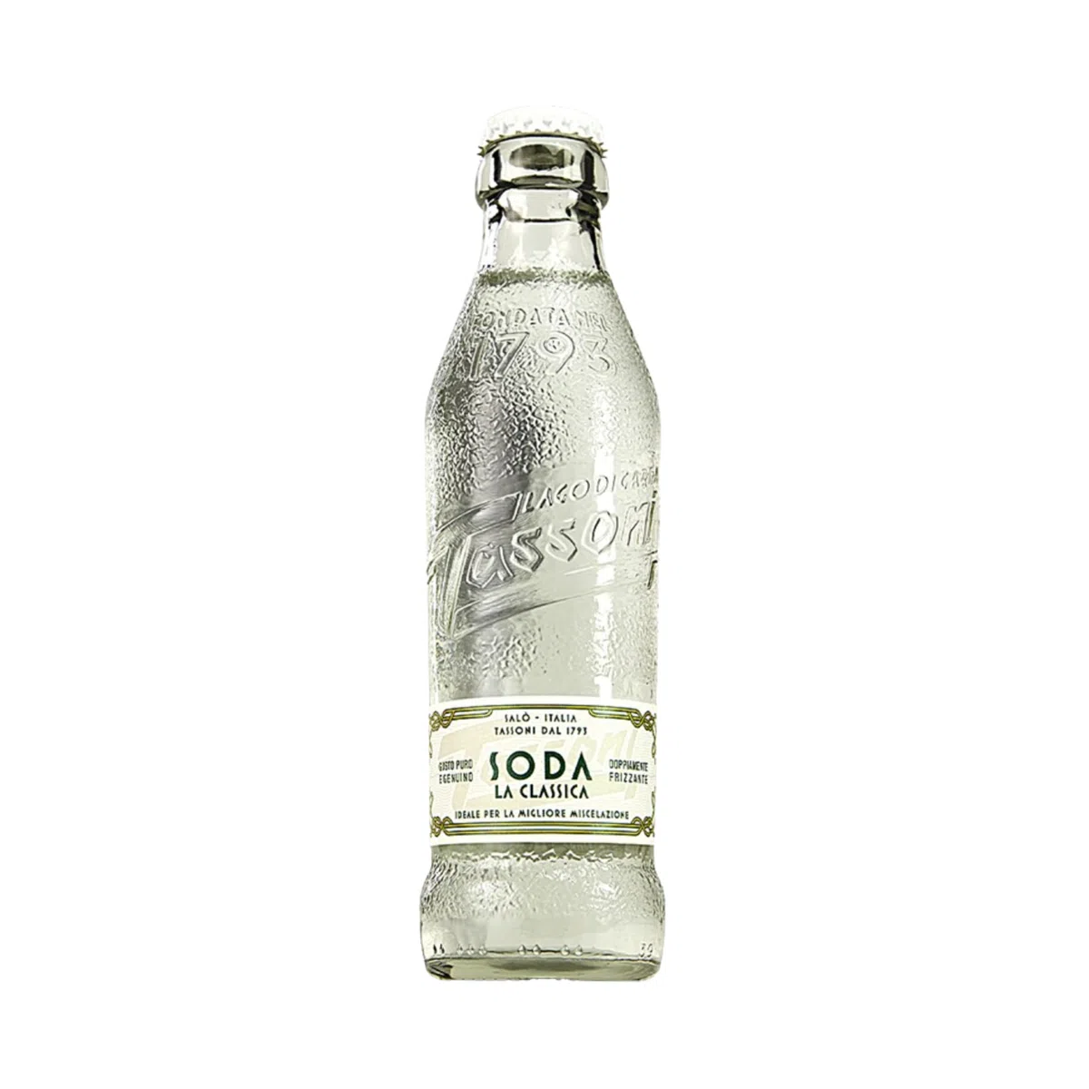 Tassoni Soda La Classica | Bottiglietta in Vetro 18cl x 25 | Confezione da 25 Bottigliette in Vetro da 180ml