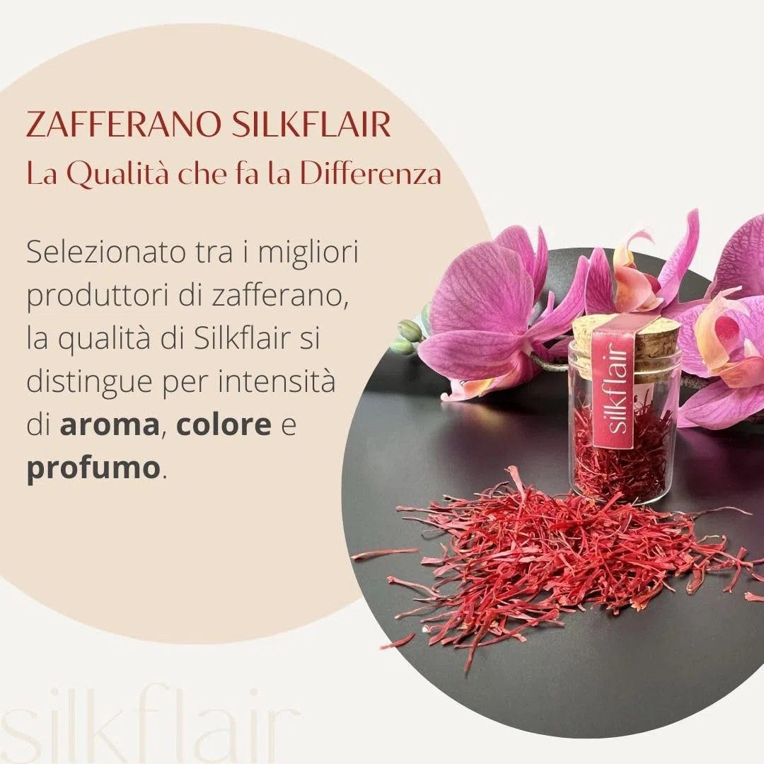 Silkflair - Zafferano in Pistilli - Mongra | Qualità Premium | aroma e colore intensi | raccolti a mano dal Kashmir (2g)