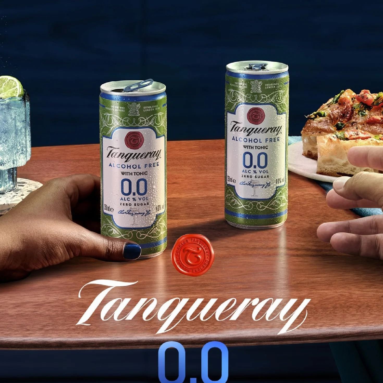 Tanqueray 0.0 - Premix Gin & Tonic Zero, Pack di 12 Lattine da 250 ml