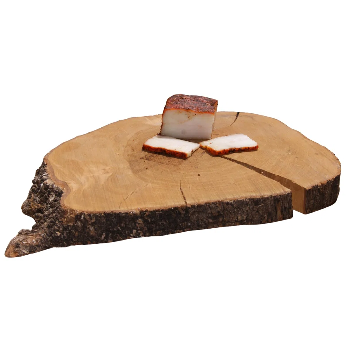 Lardo Artigianale Calabrese 300g - Grasso Stagionato Casereccio della Calabria - Prodotto Tipico con Spezie + 4 Bruschette Locali a Lievitazione Naturale in Omaggio per Aperitivo