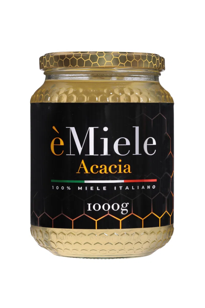 èMiele - Miele Biologico Italiano di Acacia, 1000 gr, raccolto in Canavese - Piemonte - Italia