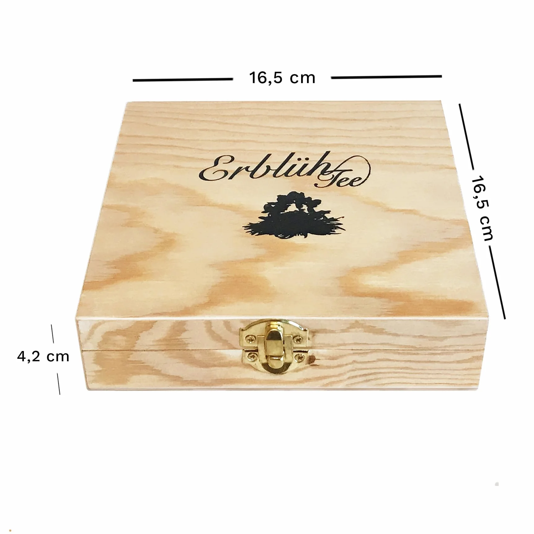 Creano Set Regalo Fiori di Tè Verde in Scatola di Legno | 12 Té Fioriti con 6 Varietà Diverse | Tè ai Fiori Artigianali, Idea Regalo Elegante