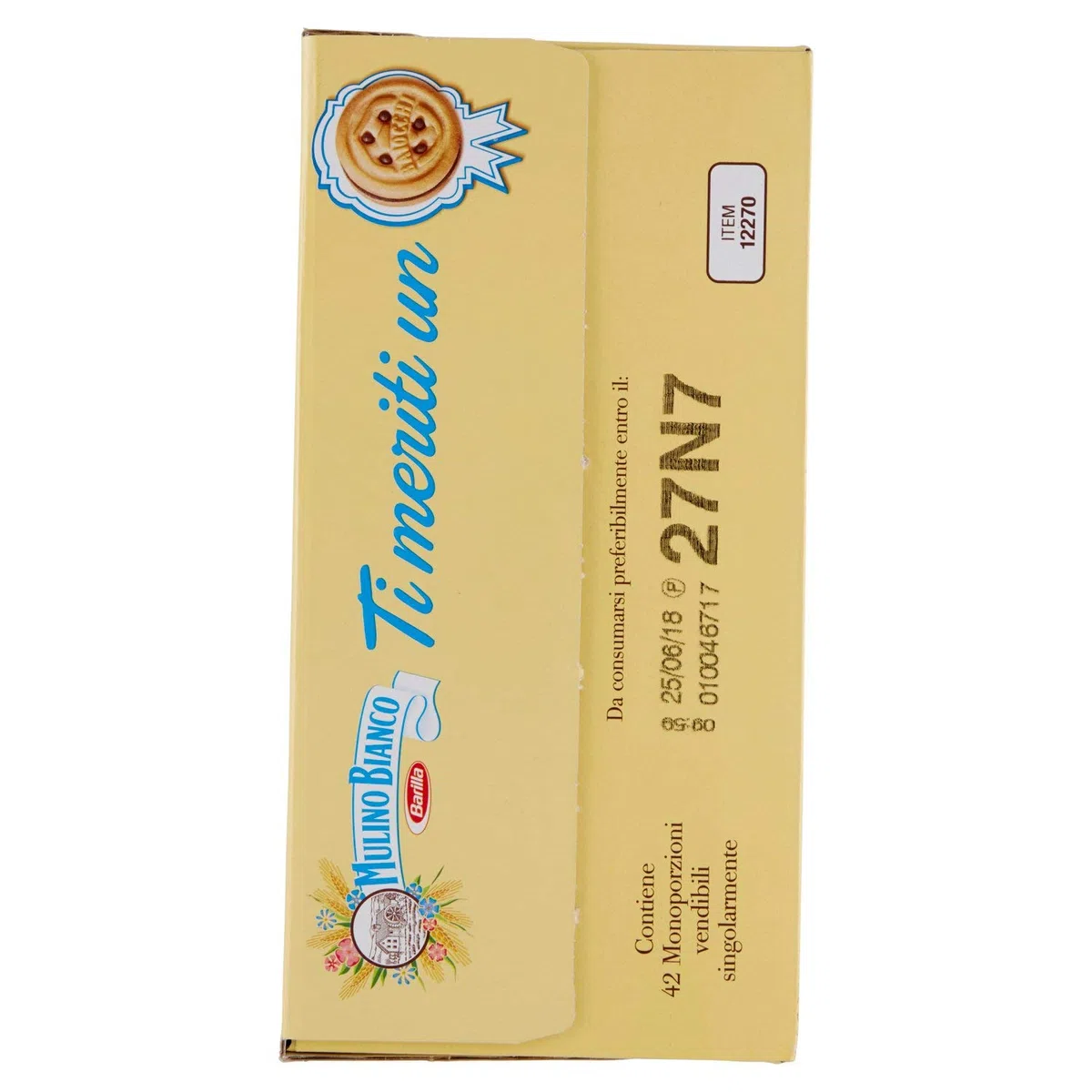 Mulino Bianco Espositore Snack Baiocchi con Crema di Nocciola e Cacao - Pacco da 42 Pezzi (1180 gr)