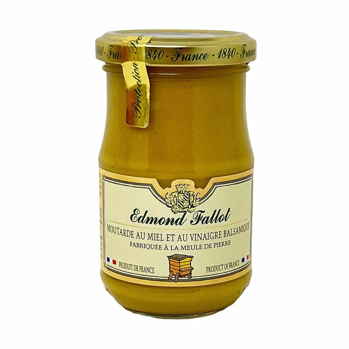 Edmond Fallot | Senape di Digione con aceto balsamico e miele, fine, vasetto da 190 ml