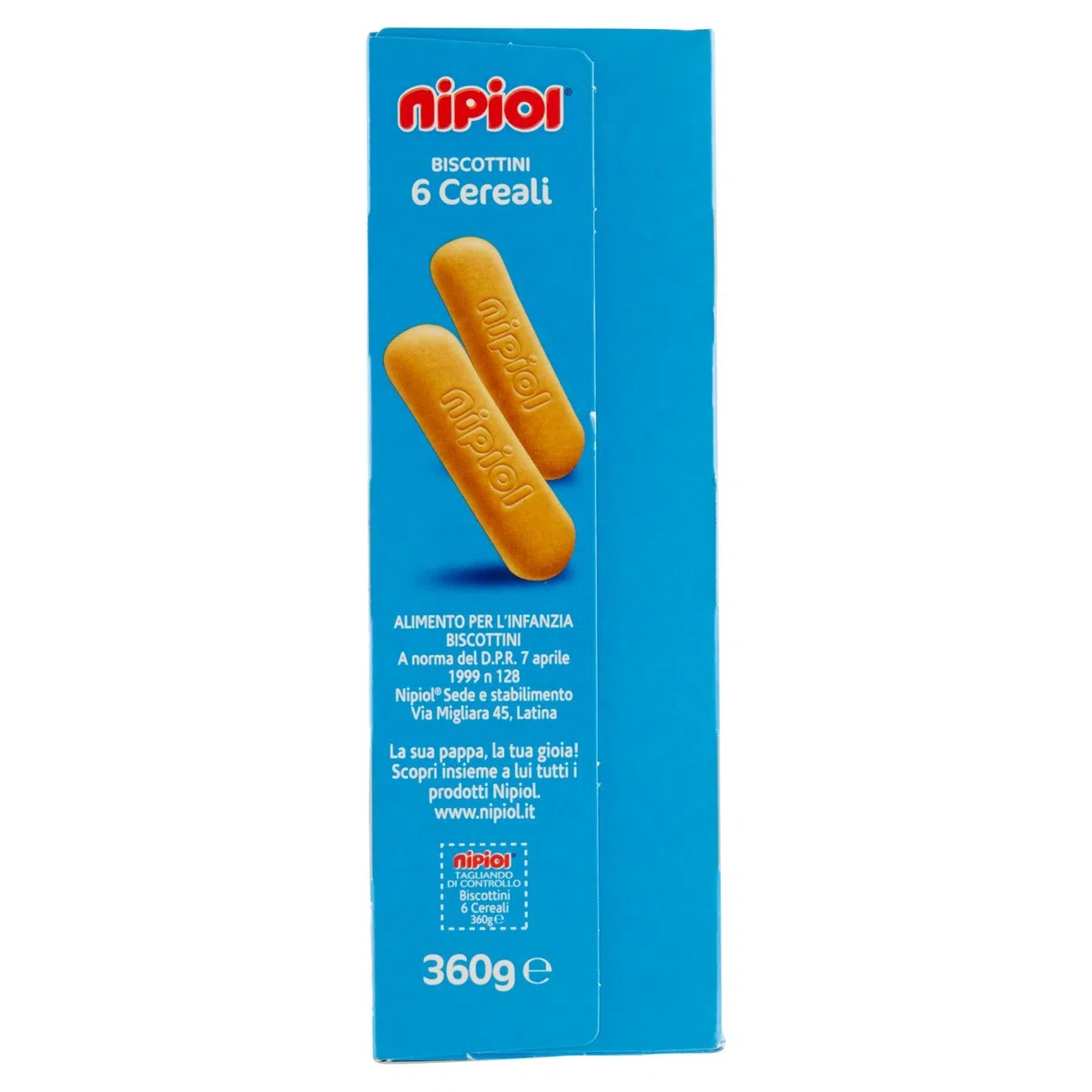 Nipiol - Biscottini 6 Cereali, 2 Minerali, 4 Vitamine - 4 pezzi da 360 g [1440 g]