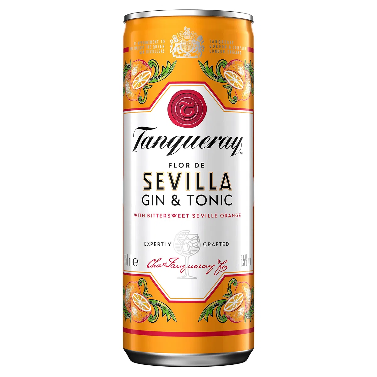 Tanqueray Sevilla - Premix Gin & Tonic, Pack di 12 Lattine da 250 ml