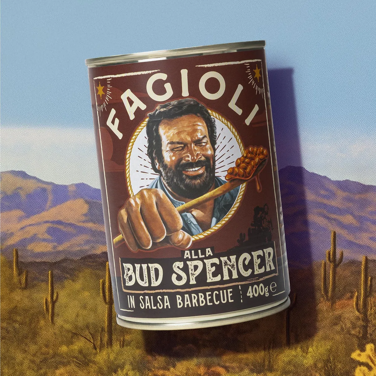 Fagioli alla Bud Spencer - In Salsa Barbecue con Fagioli Bianchi, Lattina da 400g (Pronti in 3 minuti, Senza Glutine, Vegani, Prodotti in Italia)