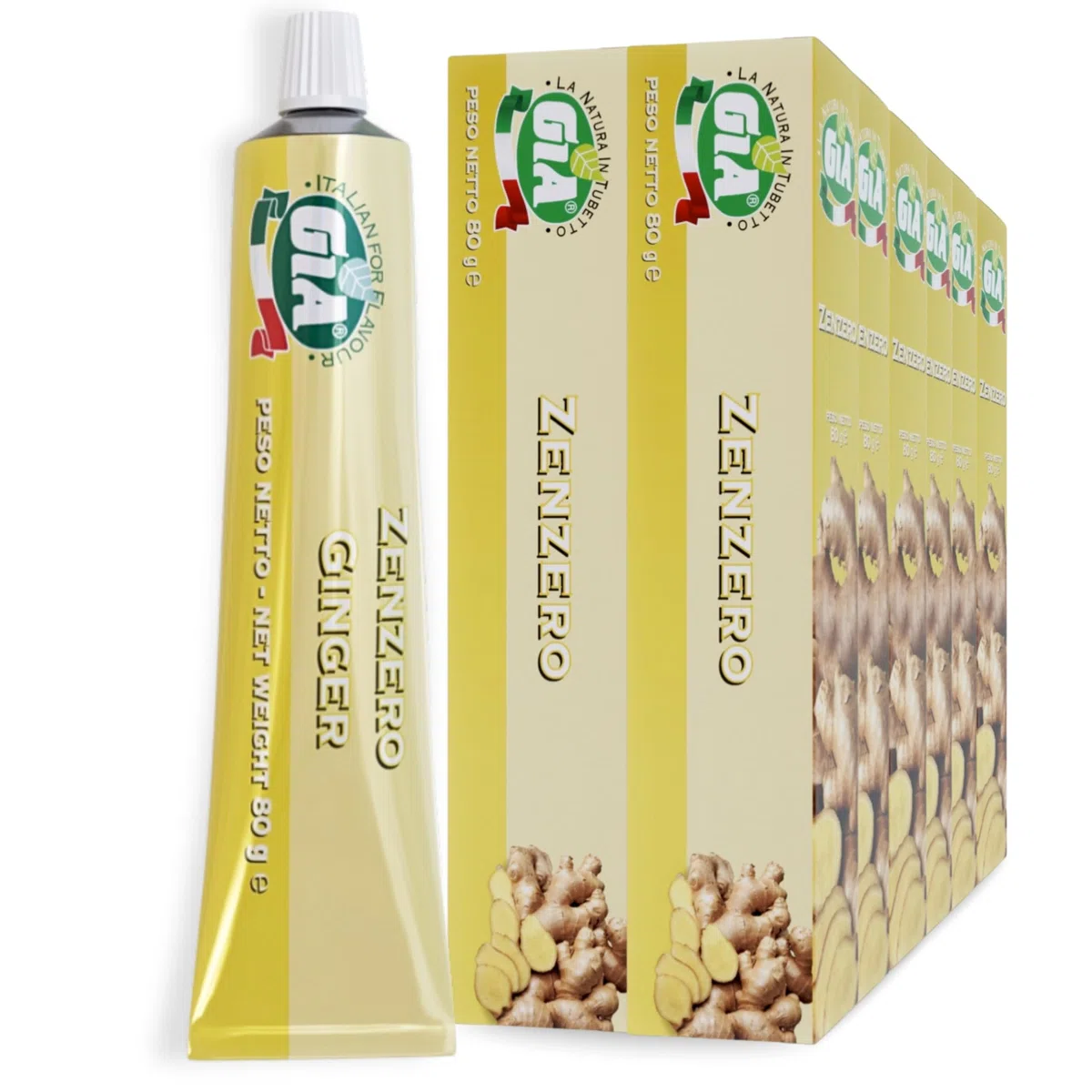 GIA Zenzero in Pasta, 12 Tubetti da 80g - Senza Glutine