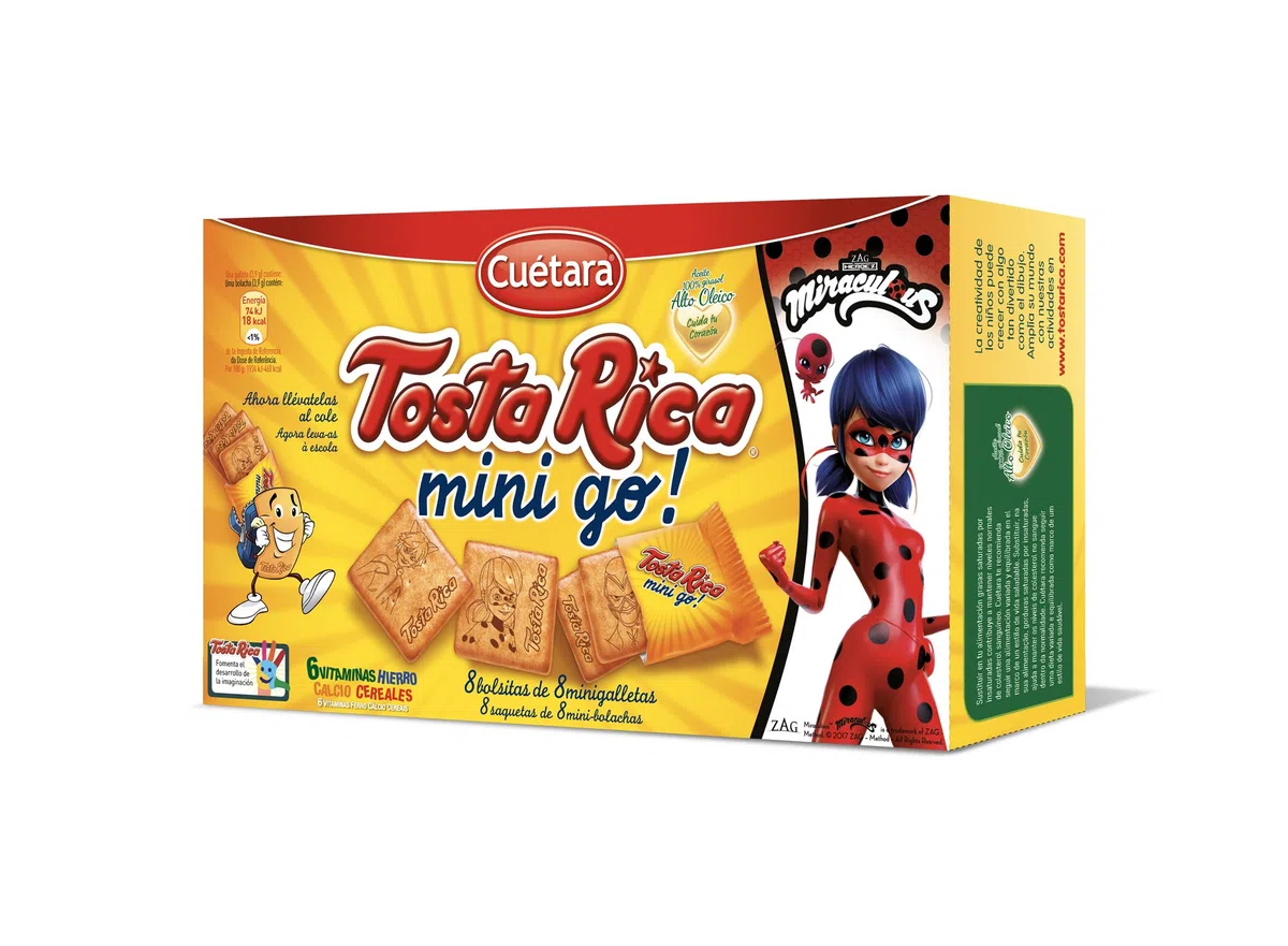 Tosta Rica, Mini Go!, Biscotti, Confezione da 5 x 240 gr