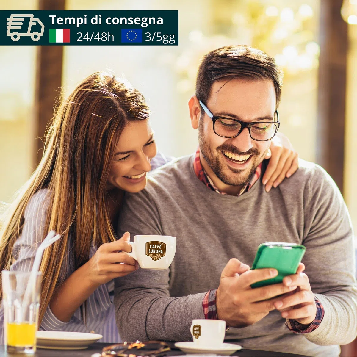 Caffè Europa – Caffè in Grani Miscela Bar Extra 50% Arabica 50% Robusta, Tostatura Artigianale Lenta – Espresso Italiano Cremoso e Intenso – Per Macchine Automatiche e Moka – 2 kg