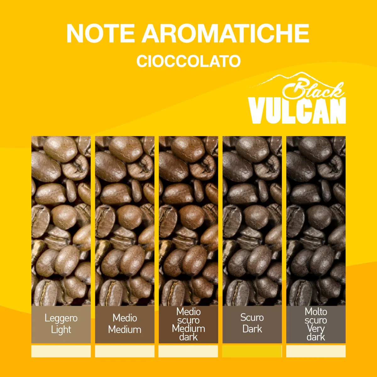Passalacqua Black Vulcan Caffè Premium in Grani – 1 Kg - Tostatura Autentica Napoletana 30% Arabica - Espresso Forte e Corposo con Note di Cioccolato e Miele - Made in Italy