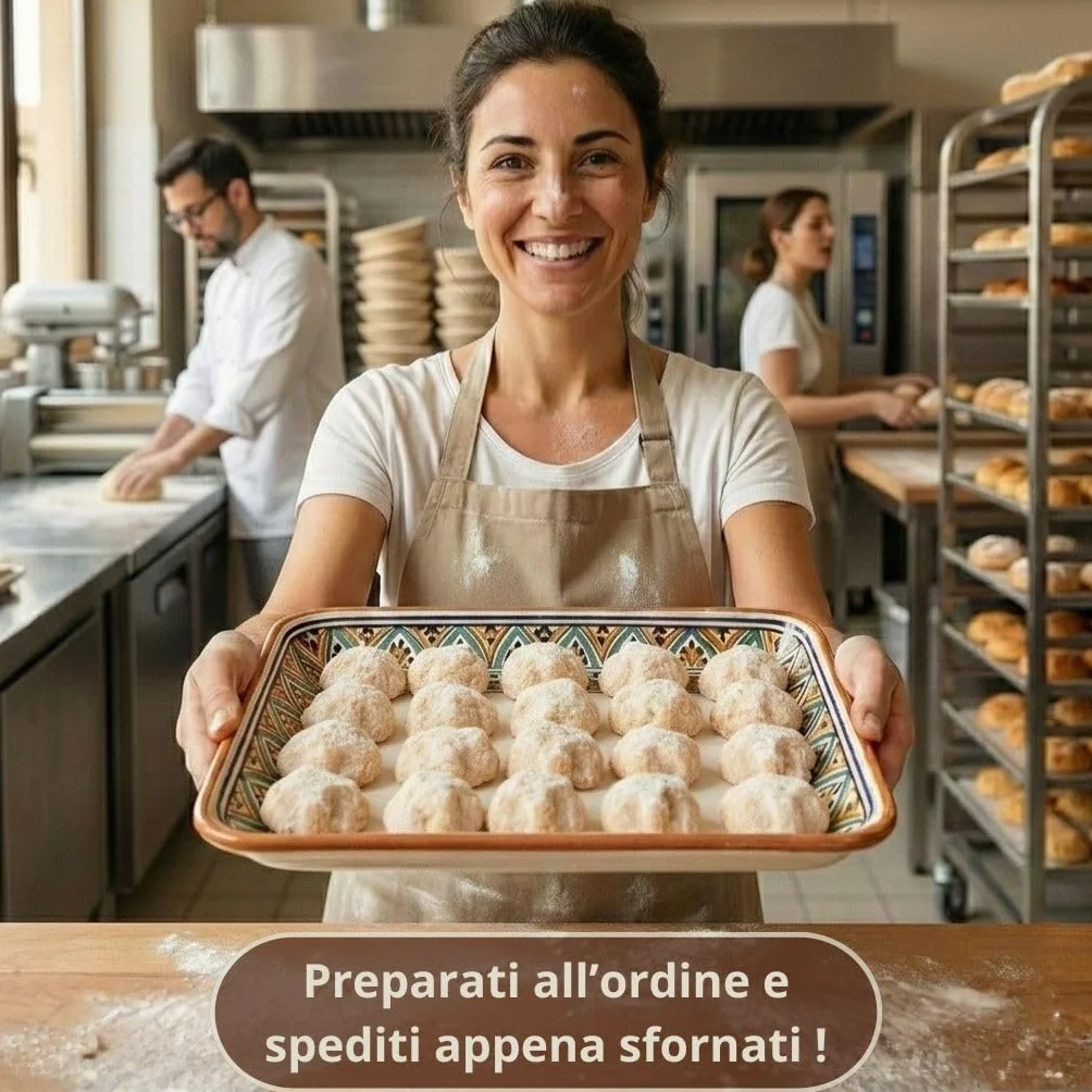 RAREZZE | Biscotti di Pasta di Mandorla Siciliana al MANDARINO | Deliziosa confezione regalo (gr.400) | Dolci tipici di Sicilia | Preparazione artigianale