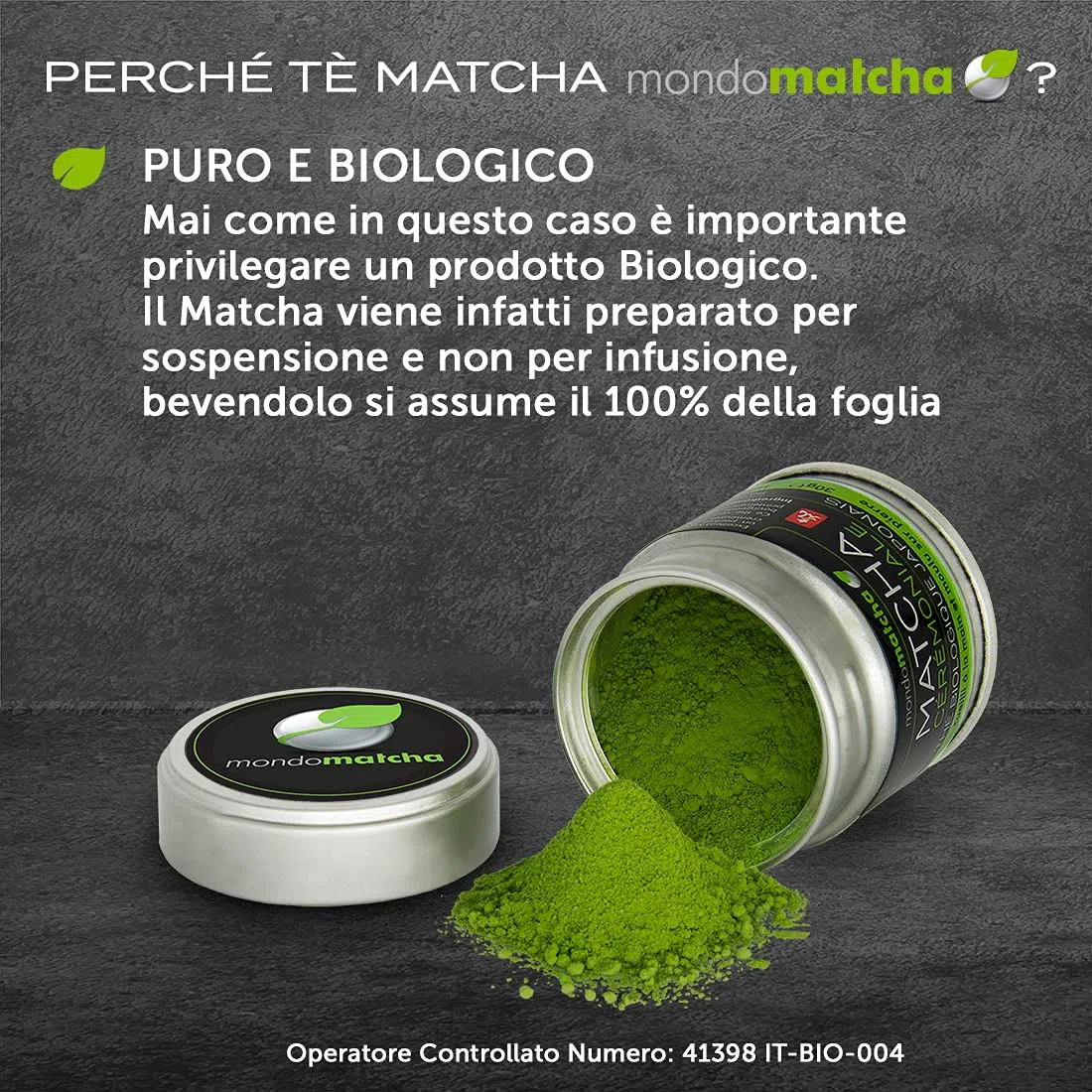 Mondomatcha Tè Verde Matcha Biologico Giapponese 30g - Grado Cerimoniale Premium, Macinato a Pietra - Polvere di Matcha Bio Originale dal Giappone