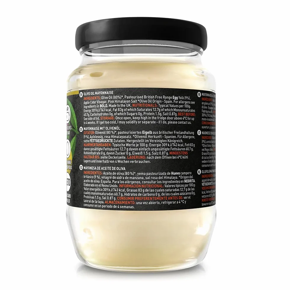 Hunter & Gather Maionese all'Olio d'Oliva 630g | Realizzata con Puro Olio d'Oliva e Uova da Allevamento all'Aperto | Paleo, Cheto, Senza Zucchero e Senza Glutine