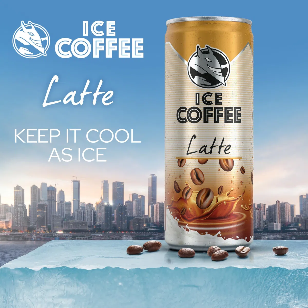 HELL Ice Coffee Latte | 24 x 250ml Cans Multipack | 40mg/100ml Caffeine | Contains Arabica Coffee Extracts | 75% UHT Milk | Ready To Drink