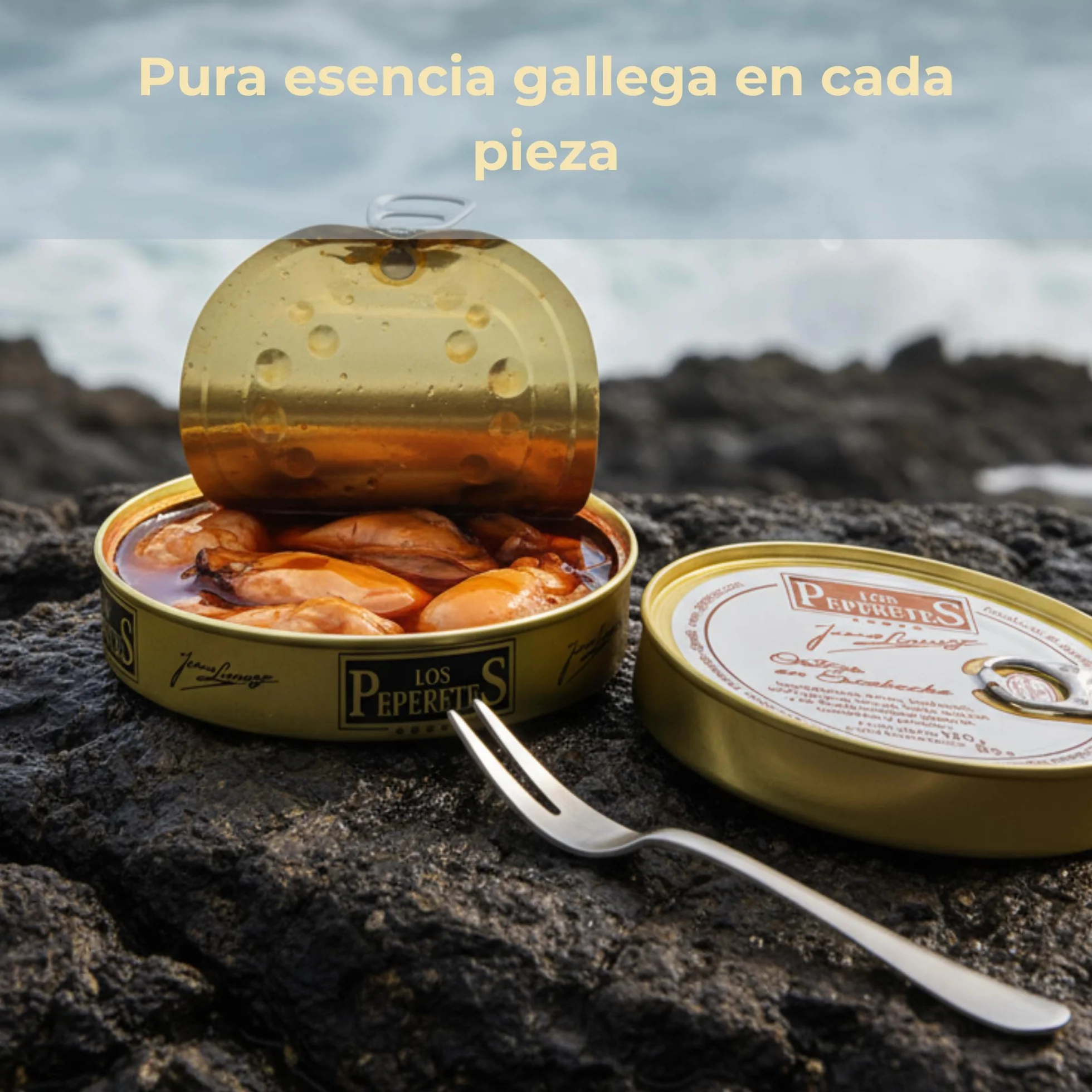LOS PEPERETES Ostriche 120 g | Frutti di Mare Galiziani Gourmet | Ostriche Atlantiche in Conserva Artigianale | Prodotto Naturale e Delicatessen | Autentico Sapore del Mare di Galizia