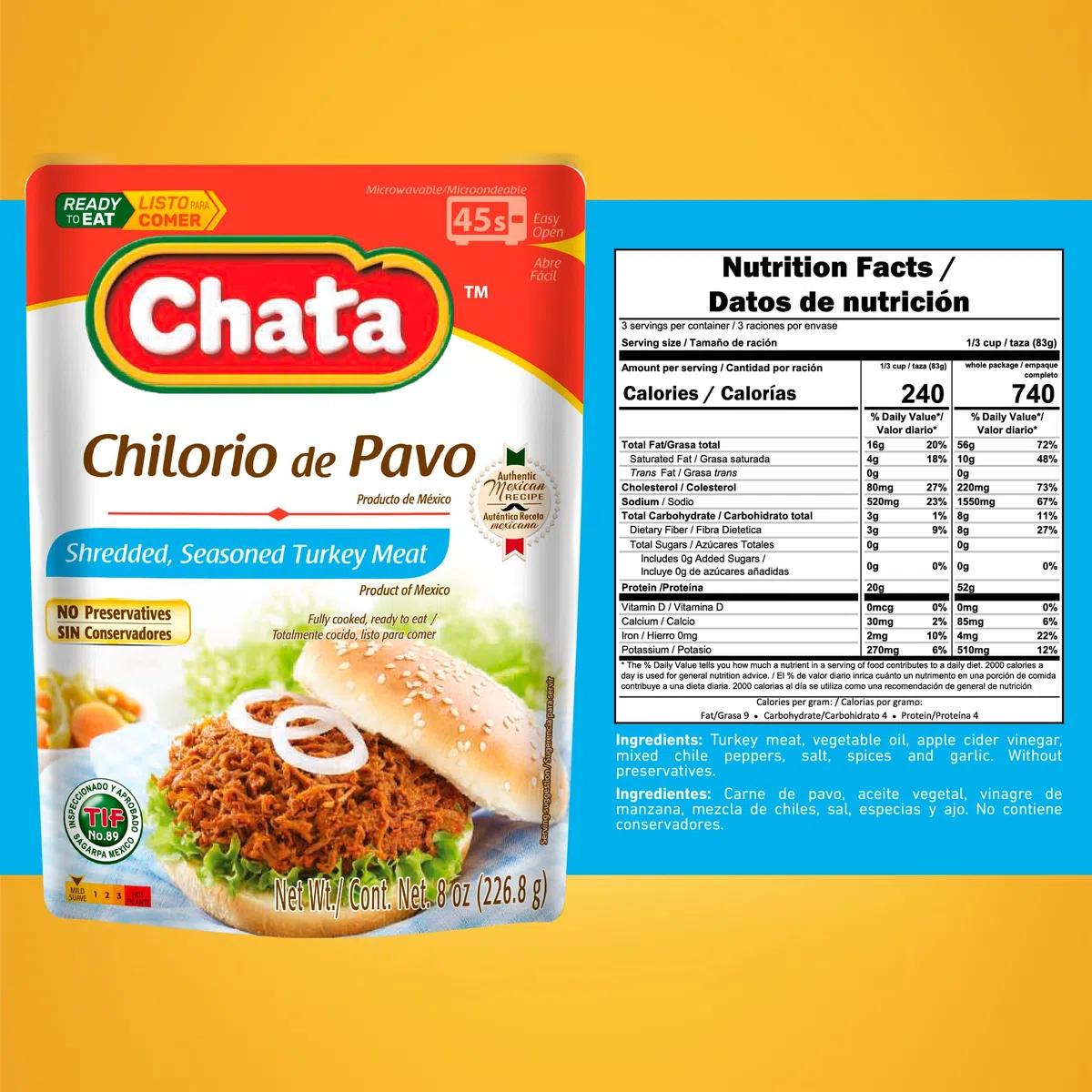 CHATA Chilorio Turkey Bag 8oz