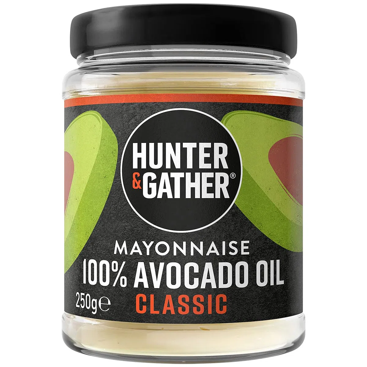 Hunter & Gather Maionese all'Olio di Avocado 250g | Realizzata con Puro Olio di Avocado e Uova da Allevamento all'Aperto | Paleo, Cheto, Senza Zucchero e Senza Glutine