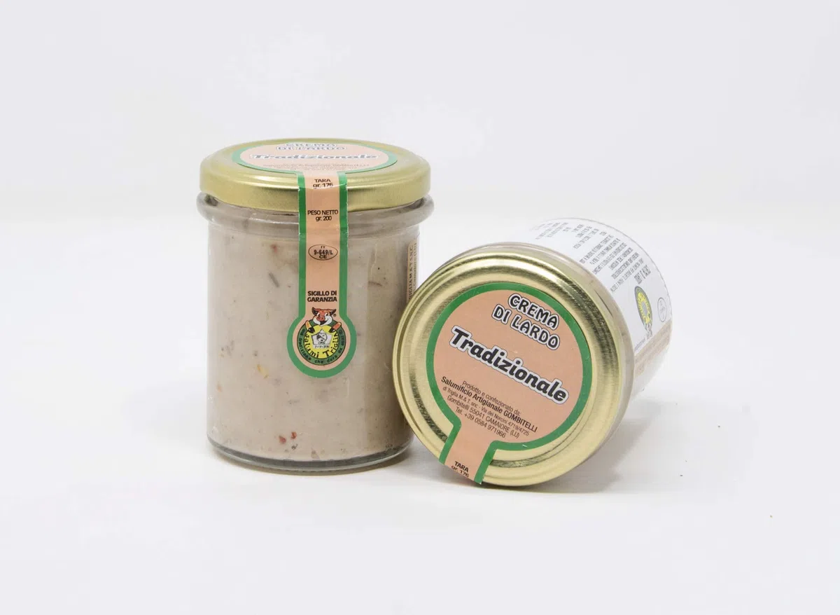 Crema di Lardo Tradizionale | vasetto da 200 gr. | Prodotto spalmabile tipico Toscano | Salumificio Artigianale Gombitelli - Toscana