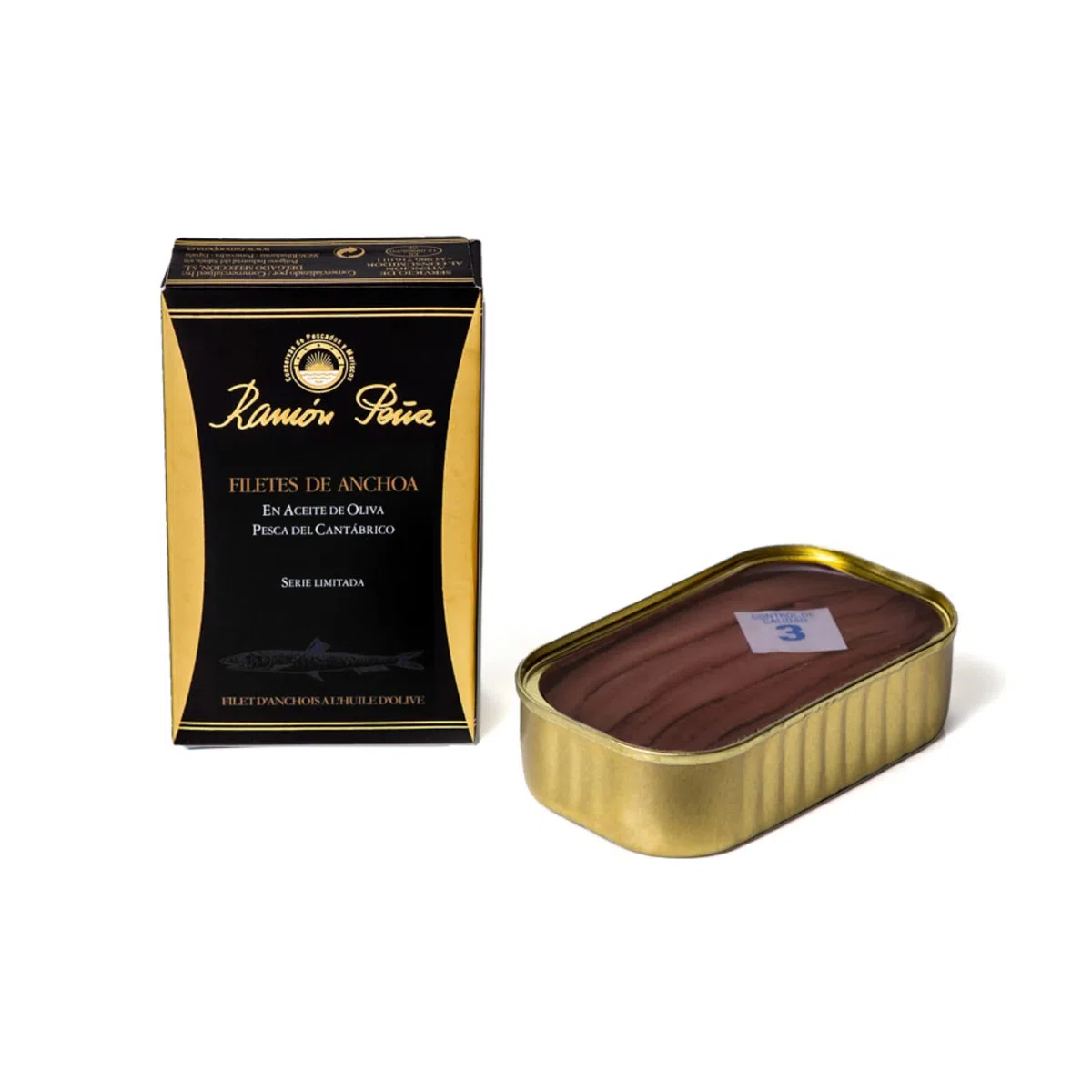 Conserve di Pesce e Frutti di Mare | Ramòn Peña® | Filetti di Acciughe del Cantabrico | Conserve Ittiche Artigianali - 85 gr (sgocciolate 50 gr) | Acciughe Cantabrico Prima Scelta