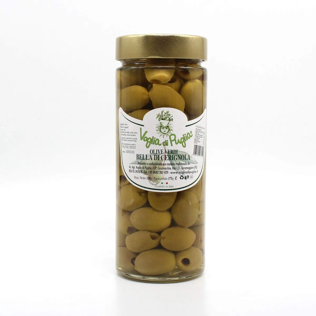 Voglia Di Puglia Olive Verdi Denocciolate Bella Di Cerignola Da Tavola 3 Confezioni da 330 gr