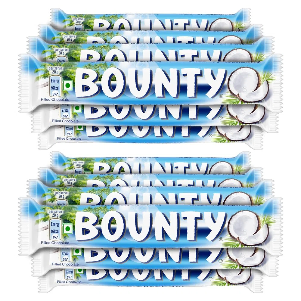 Barretta di Cioccolato al Cocco Bounty, Cioccolatini Ripieni di Cocco, Cocco Morbido e Delicato al Centro, Cioccolatini Premium da Condividere, Confezione da 12,684 g