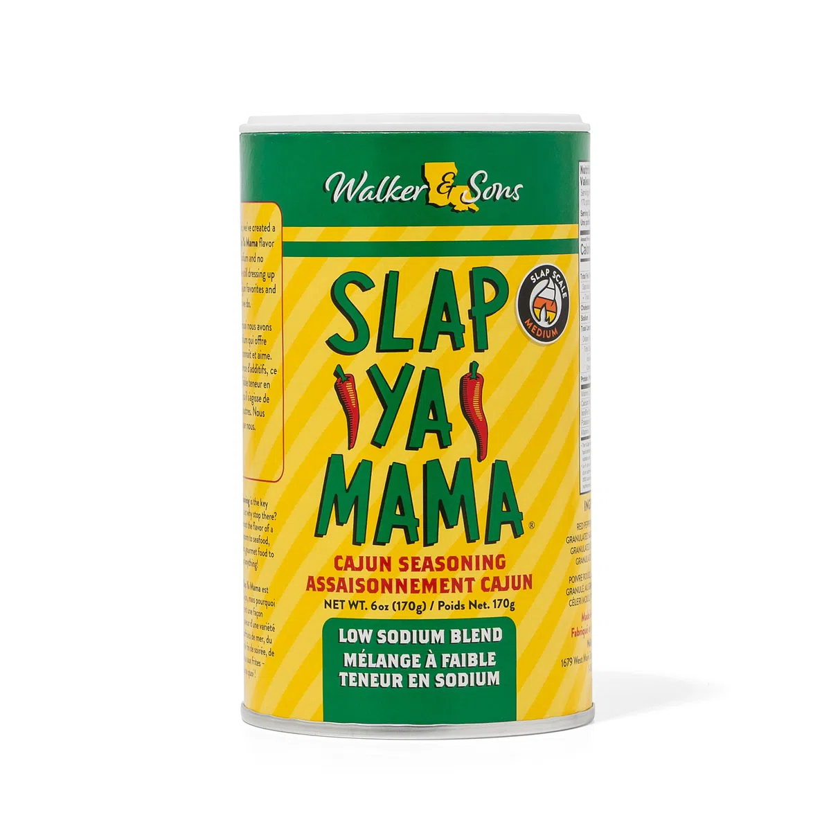 Walker & Sons Slap Ya Mama Condimento Cajun a basso contenuto di sodio Barattolo da 170 g