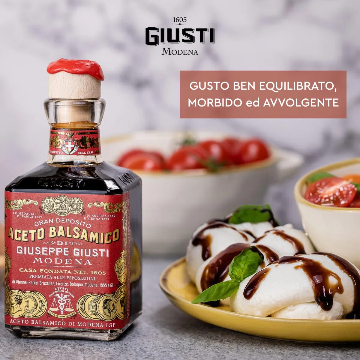 Giusti - Aceto Balsamico di Modena IGP - 250ml - 3 Medaglie d'oro cubica