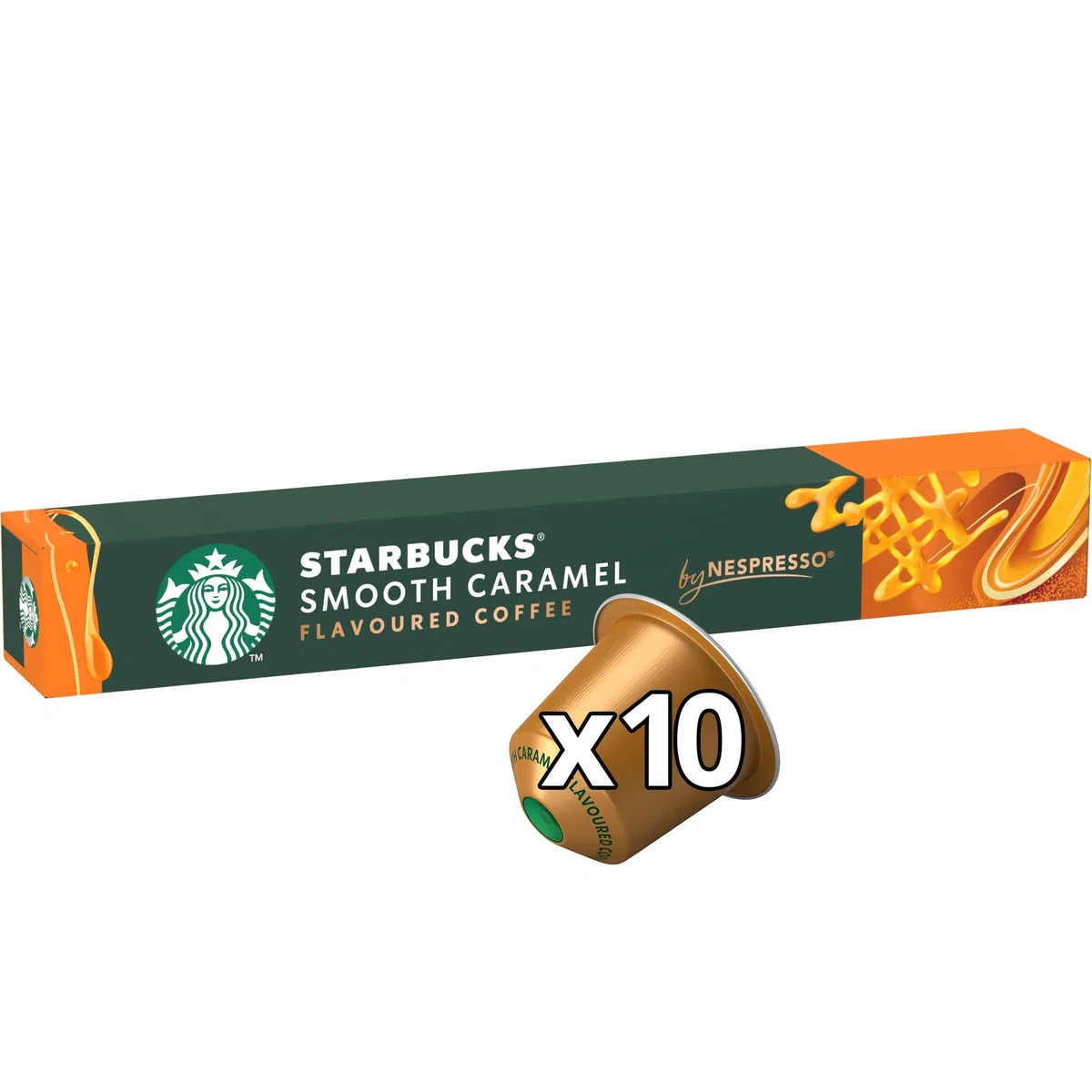 STARBUCKS Smooth Caramel by Nespresso Caffè con aroma Caramello, 6 confezioni da 10 capsule (60 capsule compatibili Nespresso)