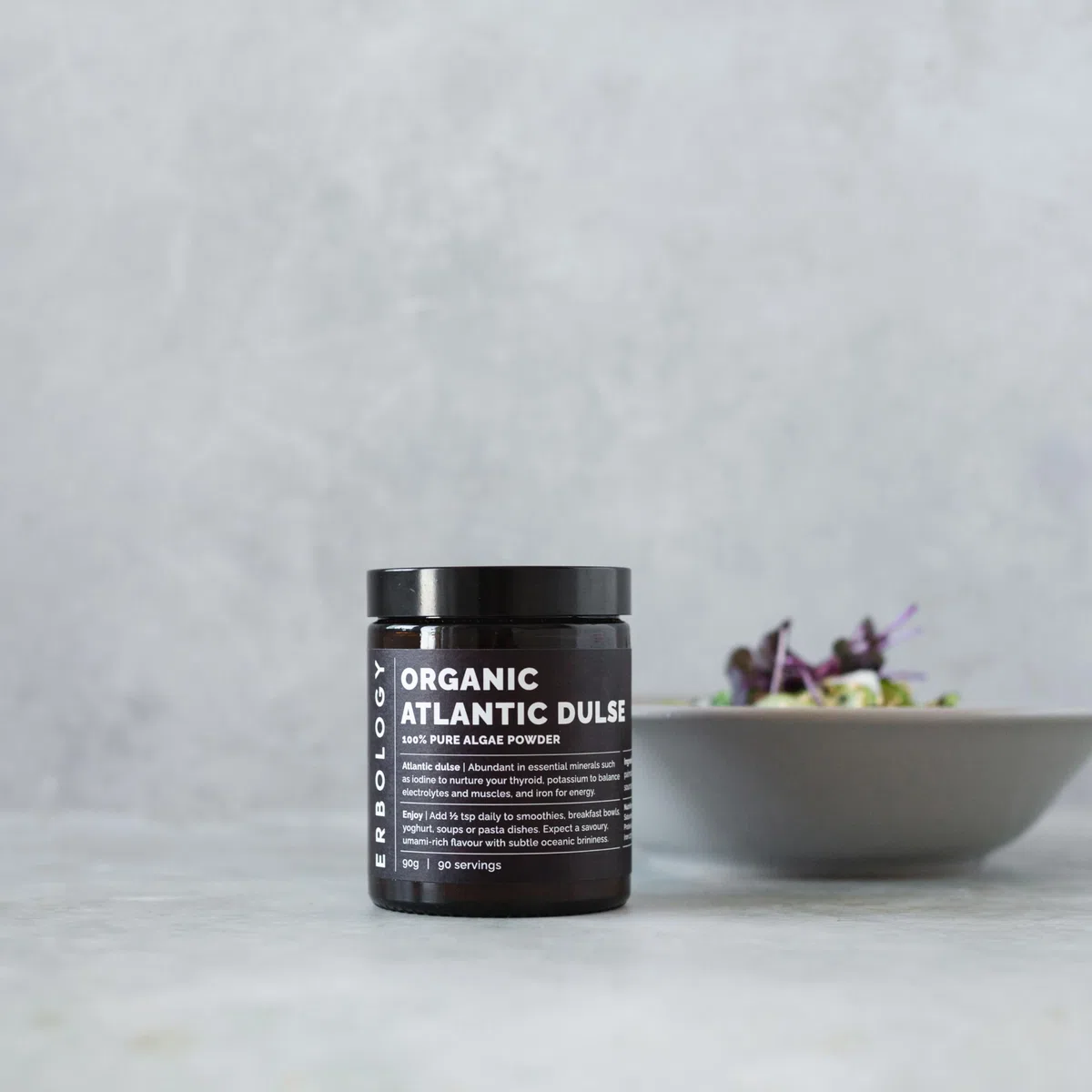 Erbology Dulse Atlantica in Polvere Bio 90g - 90 Porzioni - Direttamente dalla Fattoria in Irlanda - Supporta Funzione Muscolare ed Equilibrio Elettrolitico - Ricca di Ferro, Potassio e Iodio