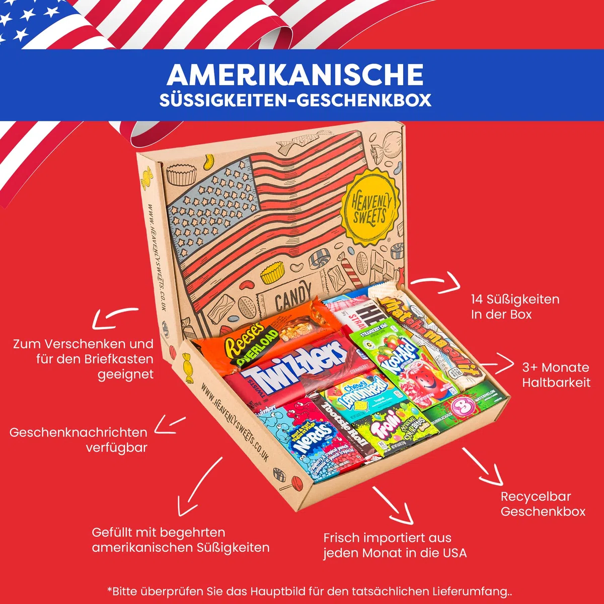 Caramella Americana - Dolci vegetariani dagli Stati Uniti - Set classico di marchi USA, prelibatezze, Per bambini, adulti - compleanno, Festa Del Papà
