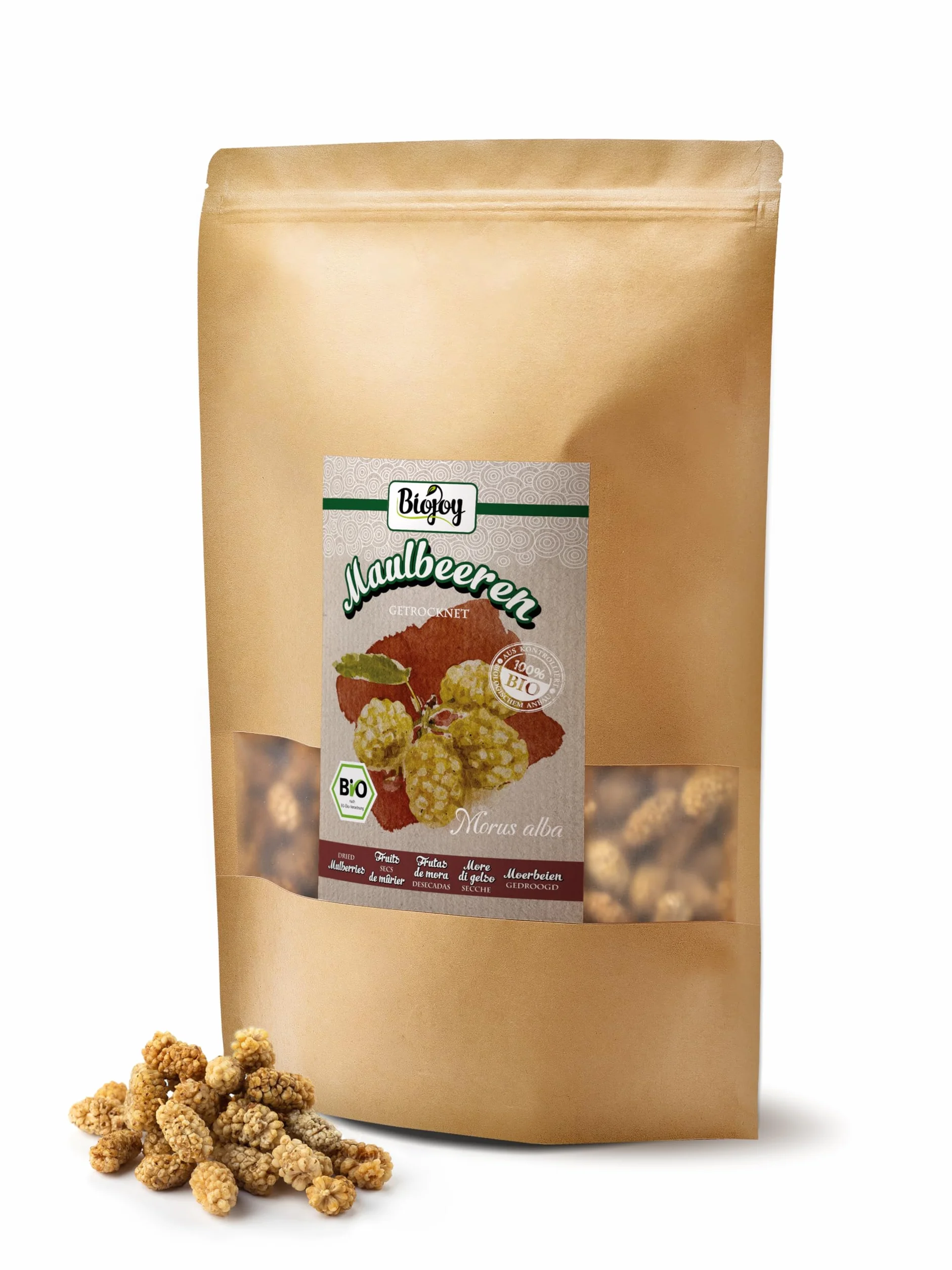 Biojoy More di Gelso bianco BIO (1 kg), essiccate, senza zucchero aggiuntо e senza zolfo