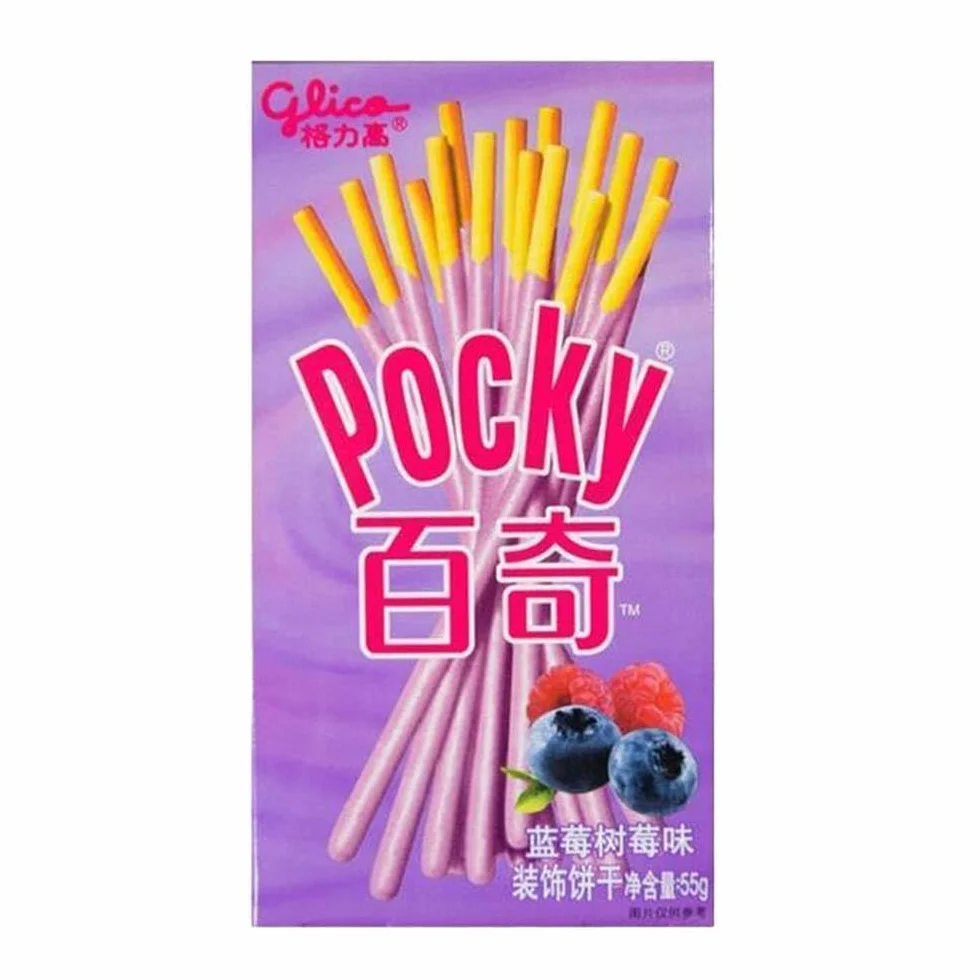 Pocky Glico • Gusto Mirtillo • Confezione 55 Grammi • Tea Soul