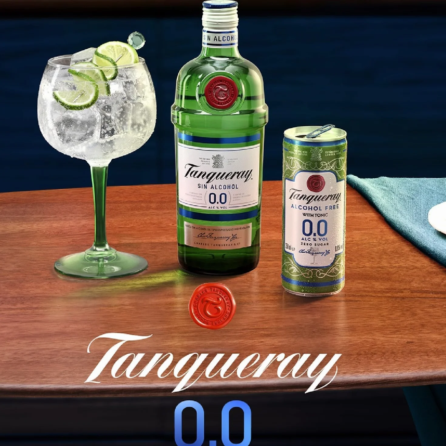 Tanqueray 0.0 - Premix Gin & Tonic Zero, Pack di 12 Lattine da 250 ml