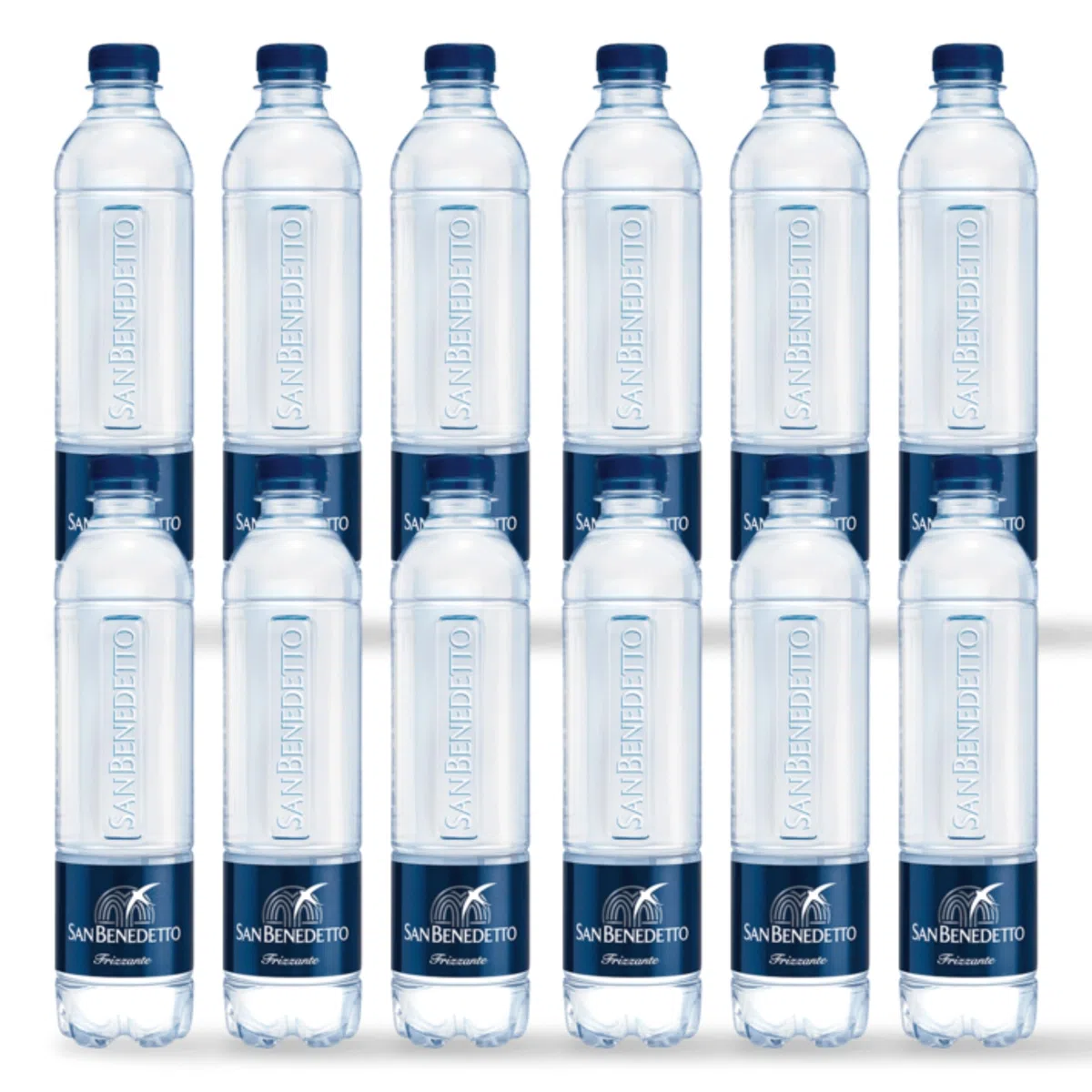 Acqua San Benedetto Mini Tower Frizzante 50cl x 24 | Acqua Minerale Frizzante Mini Tower Icon Fonte Benedicta | Confezione da 24 Bottiglie di PET da 500ml