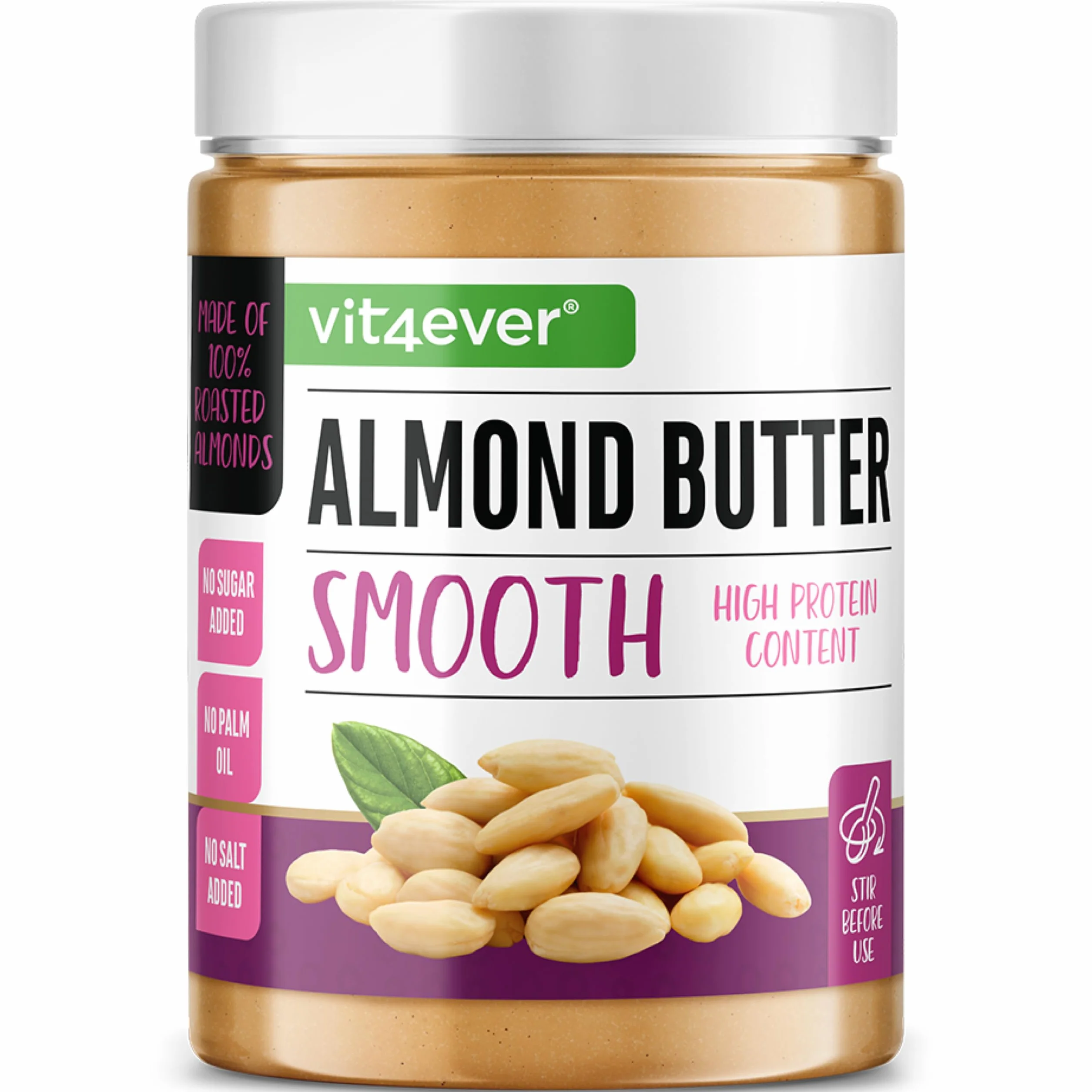Burro di mandorle naturale liscio 1 kg – 100% mandorle sbollentate – Proteine elevate – Cremoso senza sale, olio o grasso di palma