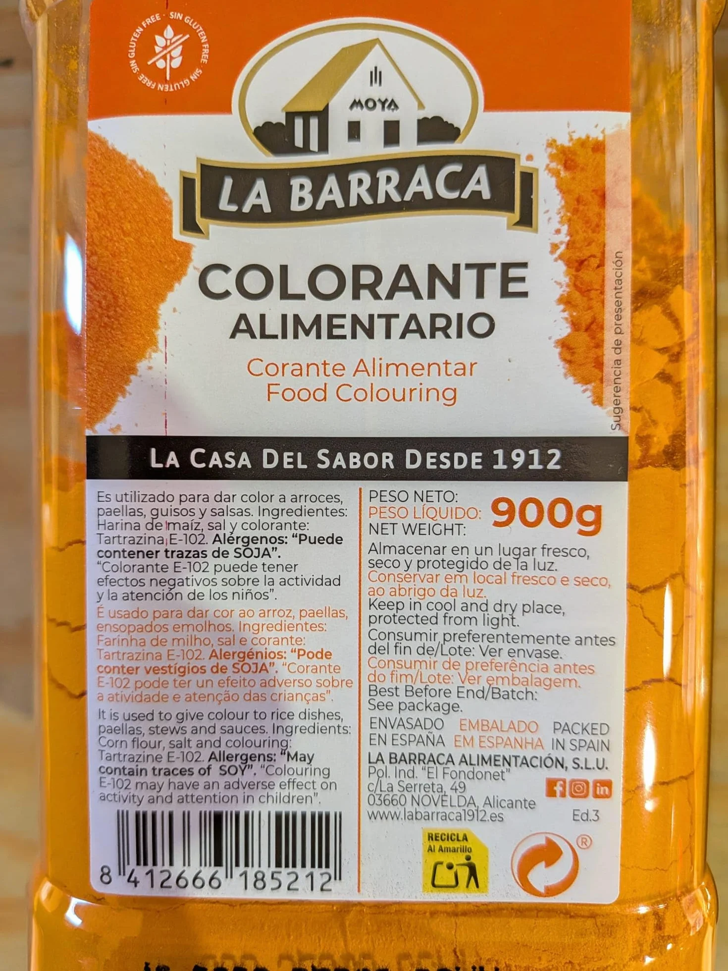 Il cibo colorazione Pot 900 Gr