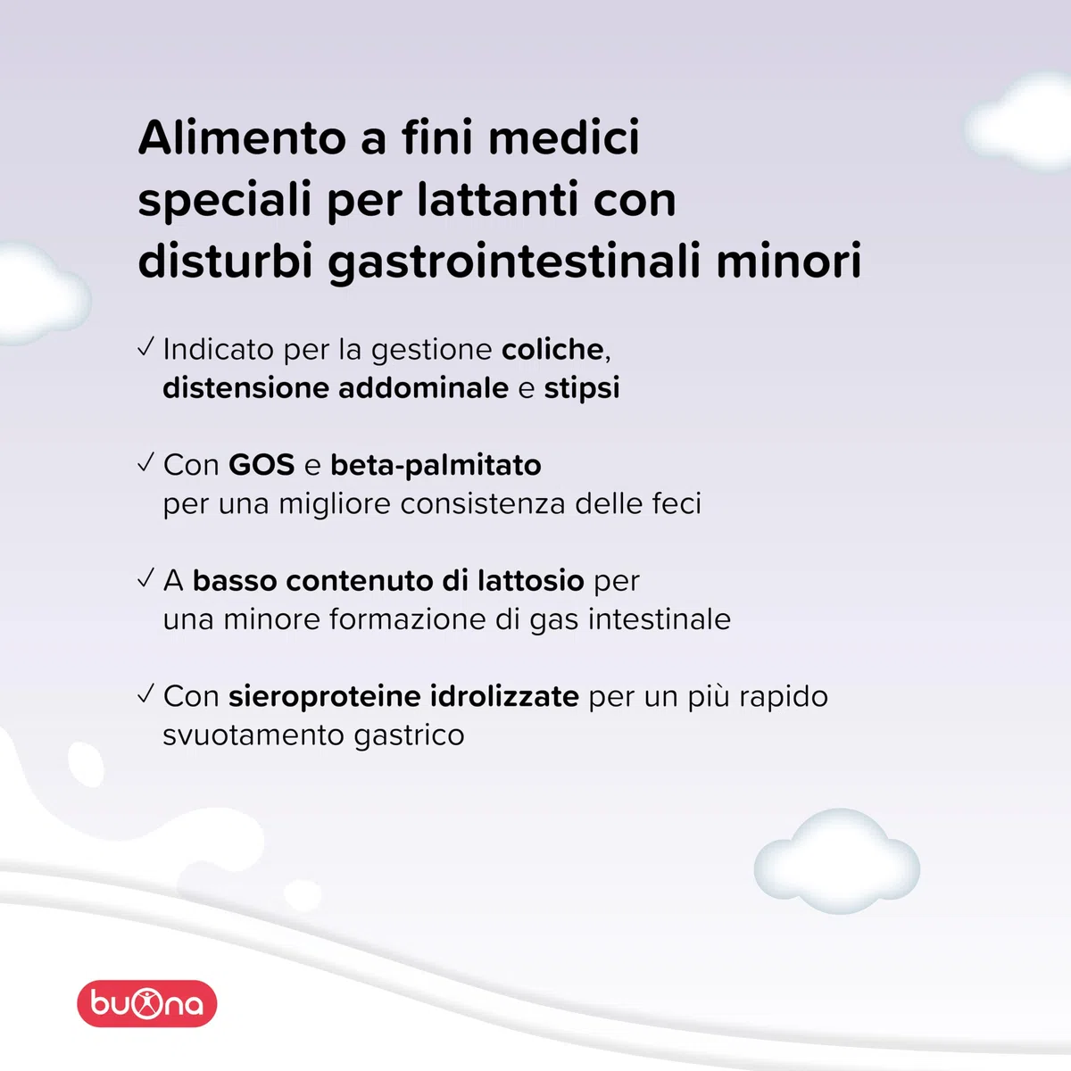 Buona Latte in Polvere per Coliche Neonato BBmilk DG 400g, Latte in Polvere per Neonati 0-12 Mesi con Coliche e Stipsi, Alimento a Fini Medici Speciali, Made in Italy