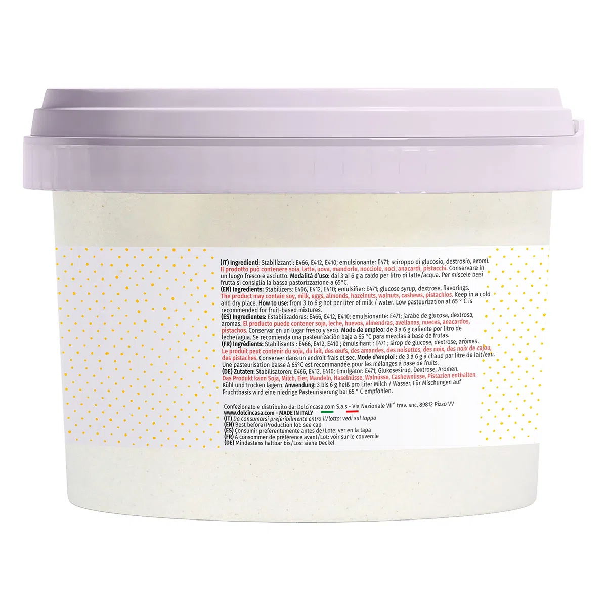 Dolcincasa-Neutro per Gelati con Farina di Guar e Semi di Carrube Addensante Emulsionante Stabilizzante 500g Senza Glutine