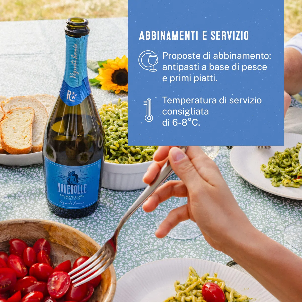 Vigneti Romio Trebbiano Vino Spumante Bianco Novebolle Romagna DOC, Gusto Fresco con Note Fruttate, 11.5% Vol, Confezione con 6 Bottiglie da 750 ml