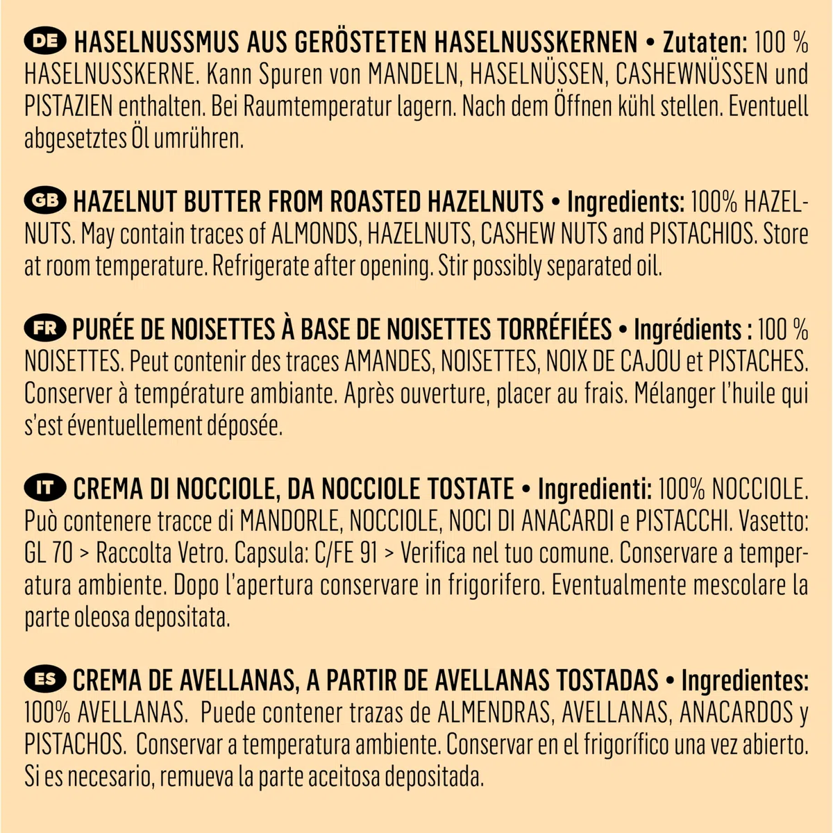 KoRo - Crema di nocciole 2 x 500 g - 100% nocciole - senza zuccheri - vegan - per dolci e gelati - senza olio di palma