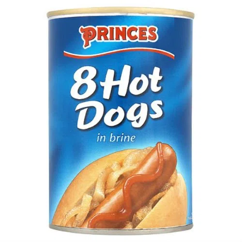 Princes 8 Hot Dogs in salamoia, 400 g, confezione da 12