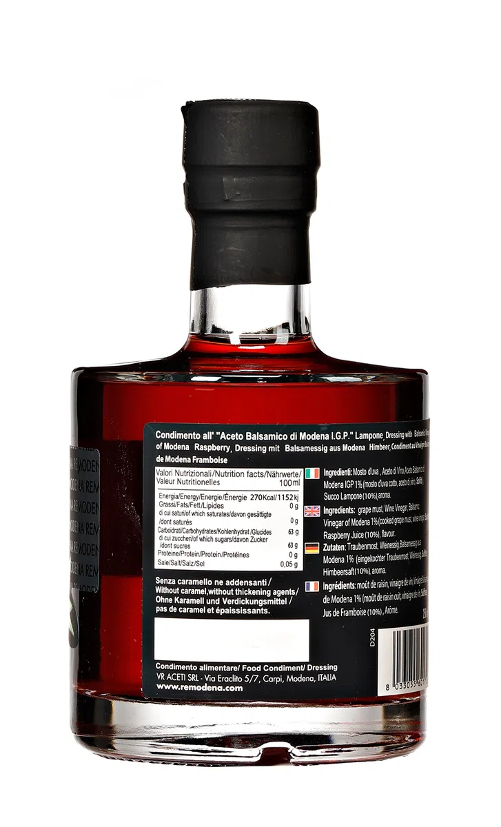 Re Modena Condimento all' "Aceto Balsamico di Modena Igp " Lampone - 3 bottiglie