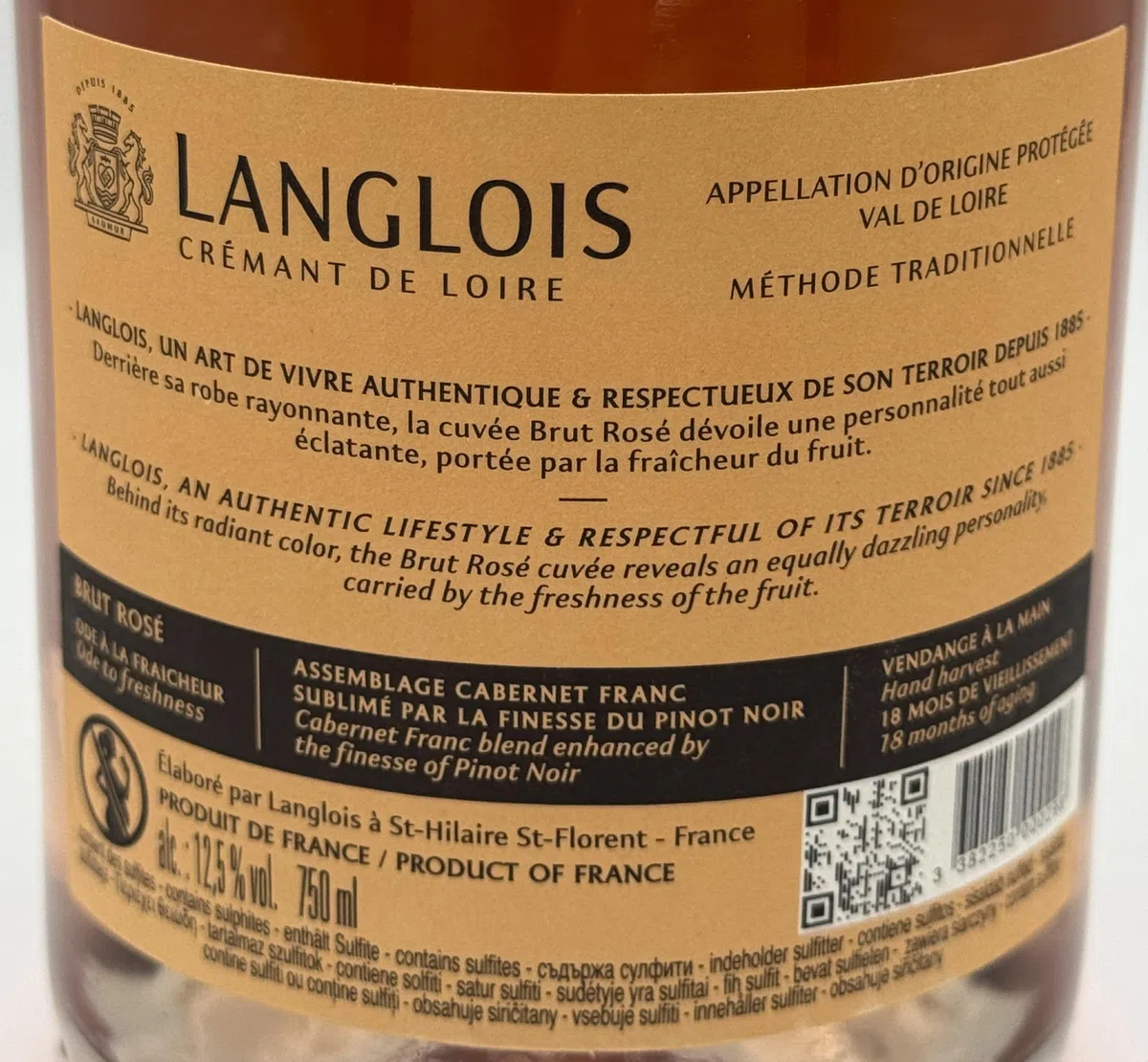 LANGLOIS CREMANT DE LOIRE - Brut Rosé AOC Lt. 0,75