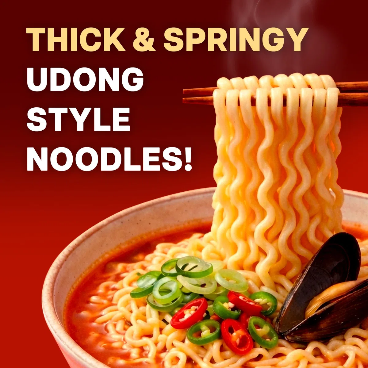 Nongshim Neoguri Noodles, Spicy Seafood, 4.2 Ounce (Pack of 16)