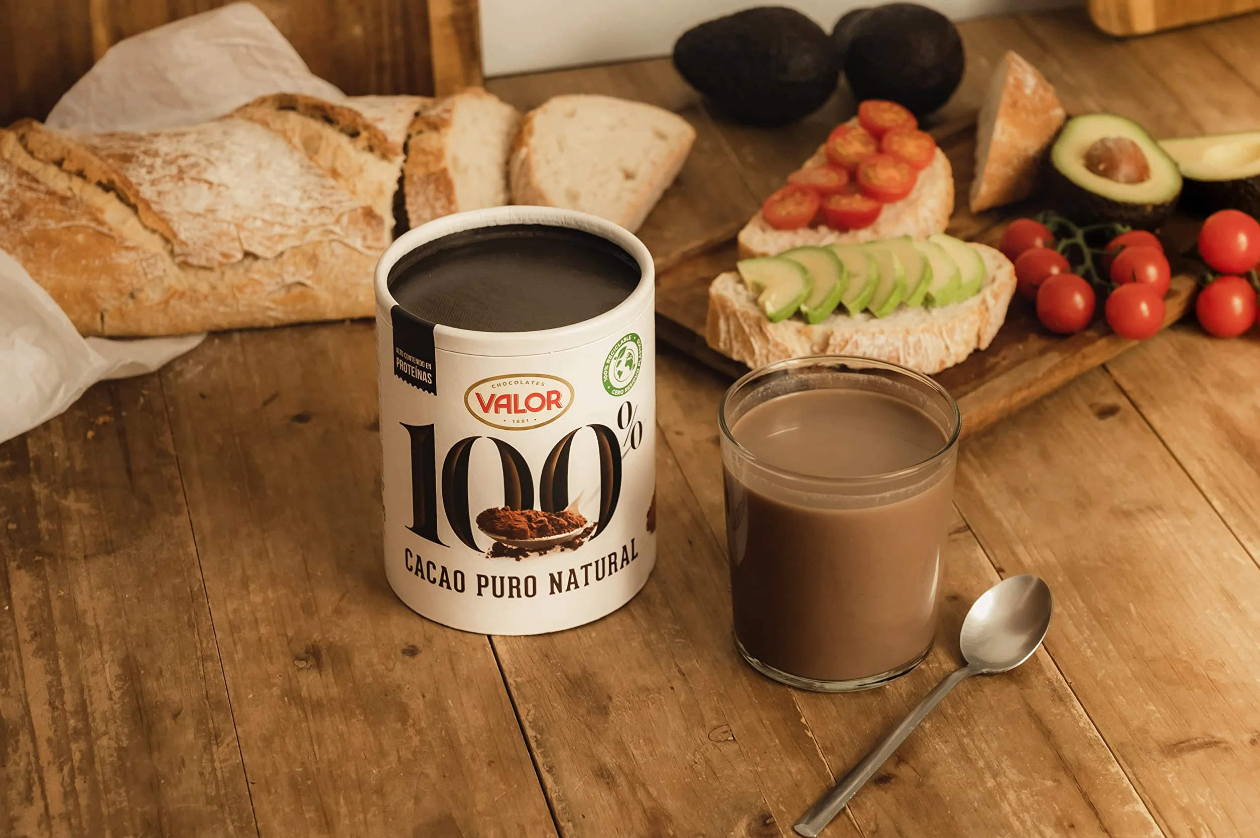 cioccolato a la taza valor 100% cacao 250 gr